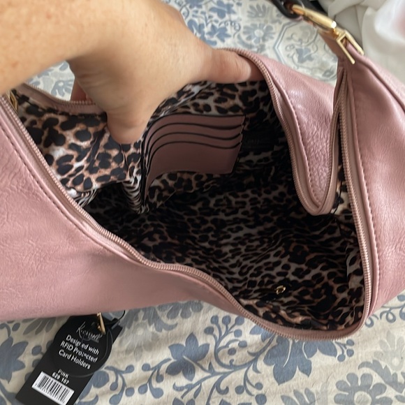 K. Carroll Vegan Leather Hobo Slouchy BagLight Lavender Pink - Picture 2 of 3